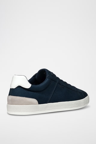Baskets en cuir de veau nubuck Serifos - Bleu marine