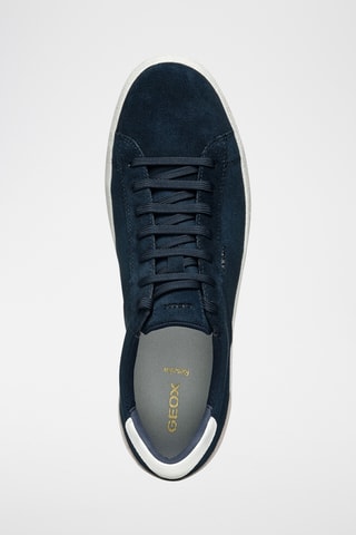 Baskets en cuir de veau nubuck Serifos - Bleu marine