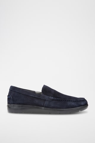 Mocassins en nubuck Leitan - Bleu marine