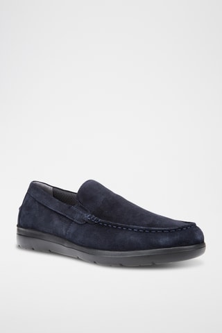 Mocassins en nubuck Leitan - Bleu marine