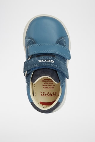 Baskets montantes en cuir Biglia - Bleu clair et bleu marine