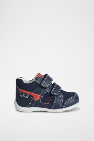 Bottines Elthan - Bleu marine et rouge