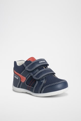 Bottines Elthan - Bleu marine et rouge