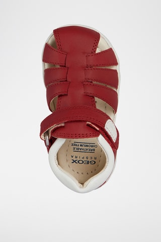 Sandales en cuir nappa Macchia - Rouge et blanc