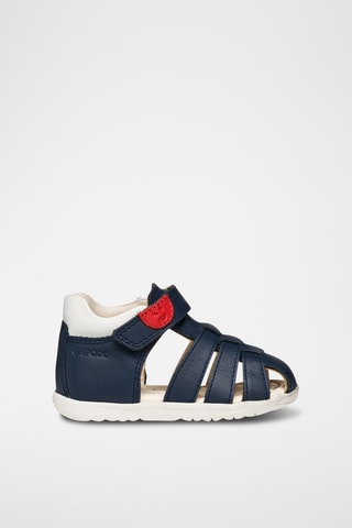 Sandales en cuir nappa Macchia - Bleu marine