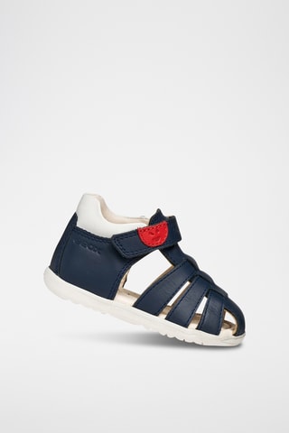 Sandales en cuir nappa Macchia - Bleu marine
