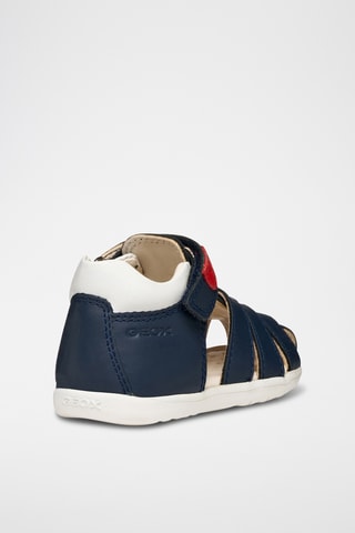 Sandales en cuir nappa Macchia - Bleu marine