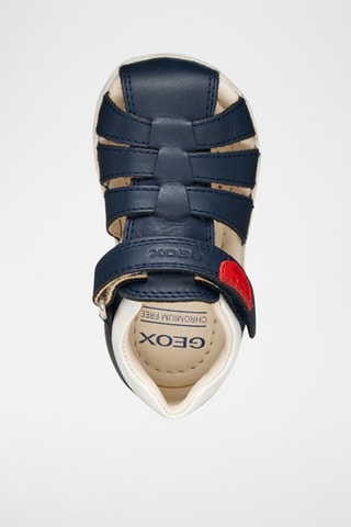Sandales en cuir nappa Macchia - Bleu marine