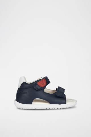 Sandales en cuir nappa Macchia - Bleu marine