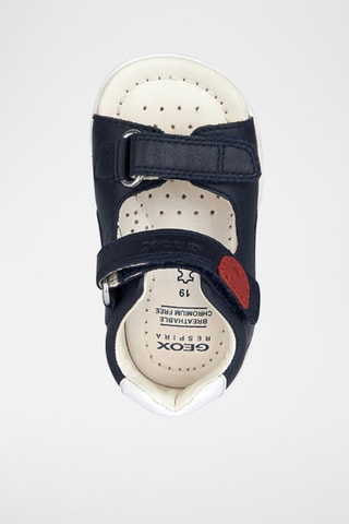 Sandales en cuir nappa Macchia - Bleu marine