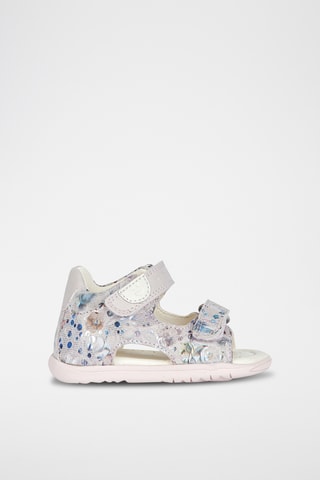 Sandales en cuir de chèvre nubuck Macchia - Rose poudré