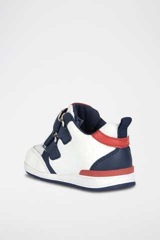 Bottines en cuir Mickey Disney Rishon - Blanc et bleu marine