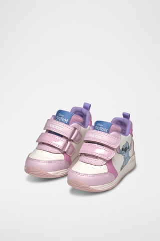 Baskets montantes Stitch Lilo et Stitch Disney Rishon - Blanc et rose