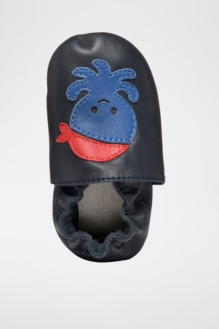 Chaussons en cuir nappa Gloviedoo - Bleu marine