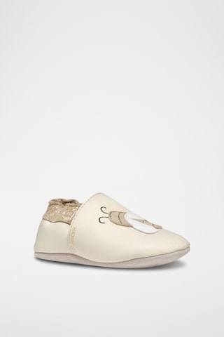 Chaussons en cuir nappa Gloviedoo - Ivoire