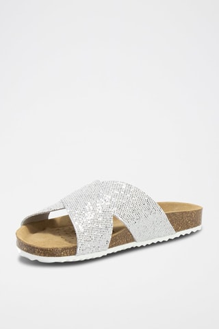 Mules en cuir Brionia Argenté