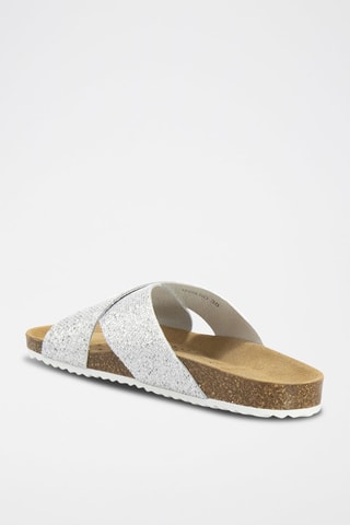 Mules en cuir Brionia Argenté