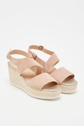 Sandales compensées en nubuck Dlipari - Rose