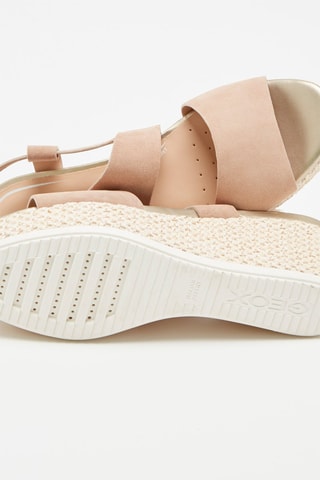 Sandales compensées en nubuck Dlipari - Rose