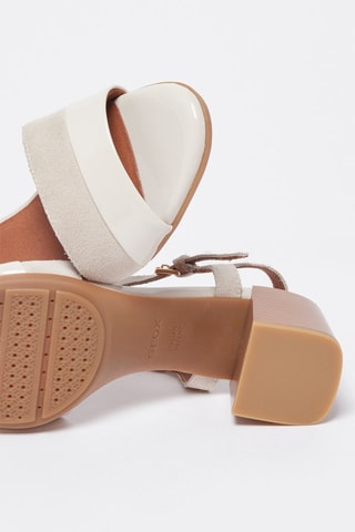 Sandales à talons en nubuck New Marykarmen - Ecru