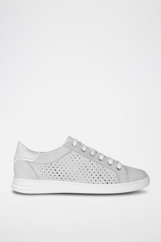 Baskets en cuir de chèvre Jaysen Gris clair et blanc