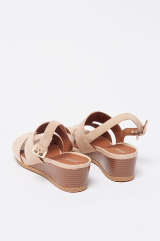 Sandales compensées en nubuck Marykarmen - Beige