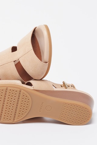 Sandales compensées en nubuck Marykarmen - Beige