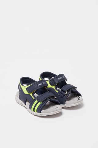 Sandales Flaffee Bleu marine et vert citron