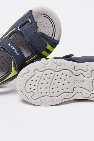 Sandales Flaffee Bleu marine et vert citron