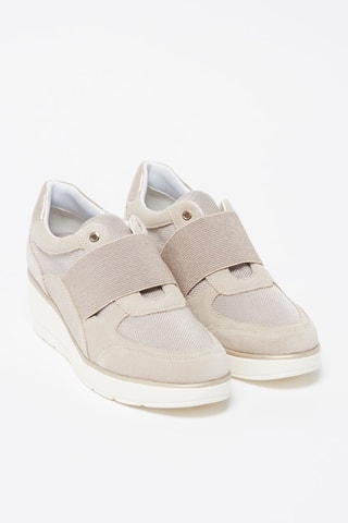 Slip-on compensés en nubuck Ilde Taupe