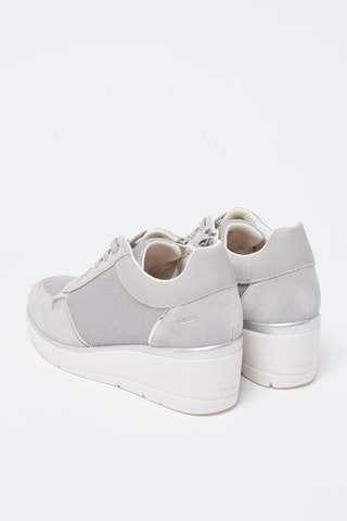 Baskets compensées en cuir Ilde Gris