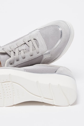 Baskets compensées en cuir Ilde Gris