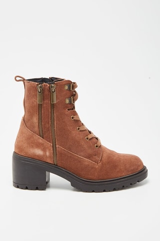 Bottines en nubuck Damiana Camel
