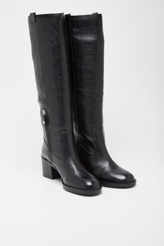 Bottes en cuir Giaulila Noir
