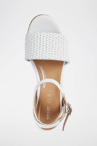 Sandales compensées Dlipari Blanc et beige