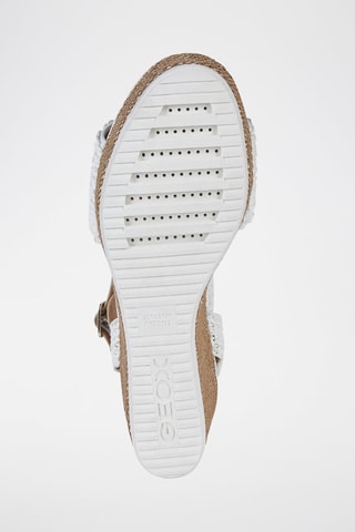 Sandales compensées Dlipari Blanc et beige