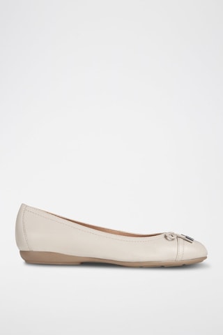 Ballerines en cuir Annytah Taupe