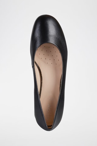 Ballerines à talons en cuir de mouton nappa Chloo - Noir