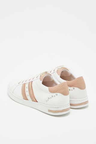 Baskets en cuir Jaysen Doré et blanc