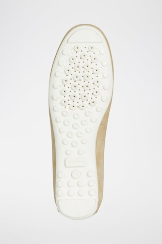 Chaussures bateau en nubuck Leelyan - Sable et blanc