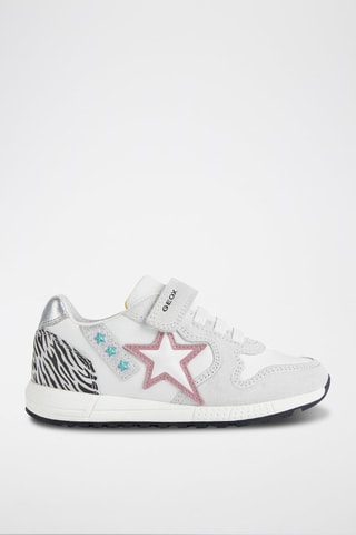 Baskets en cuir Alben Blanc et noir