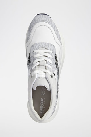 Baskets compensées en cuir de mouton nappa, cuir de chèvre, cuir nappa et cuir nubuck Backsie - Blanc et gris clair