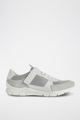 Baskets en cuir Sukie Blanc et gris clair