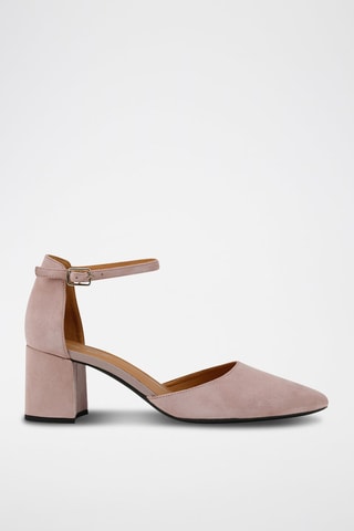 Escarpins en cuir nappa Bigliana Vieux rose