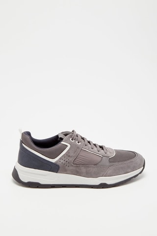 Baskets en cuir Litio Beige et gris foncé