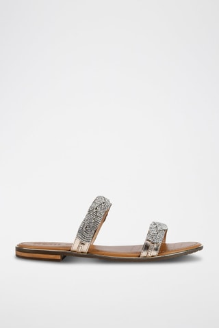Mules en cuir Sozy - Doré