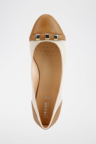 Ballerines Charlène - Taupe et cognac