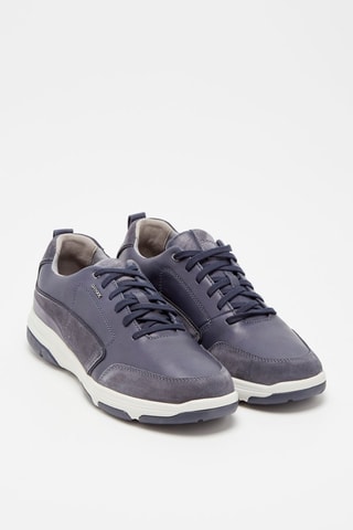 Baskets en cuir Xand - Bleu marine