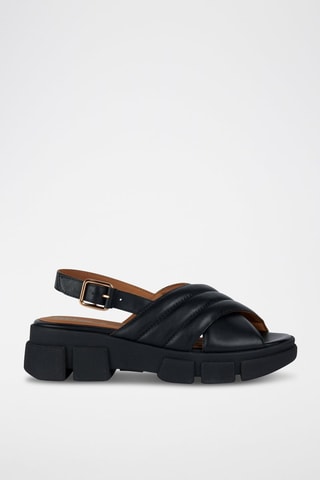Sandales en cuir nappa Lisbona - Noir
