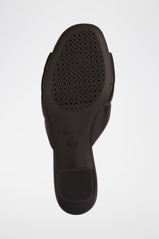 Mules à talons en cuir de mouton nappa Onice - Noir